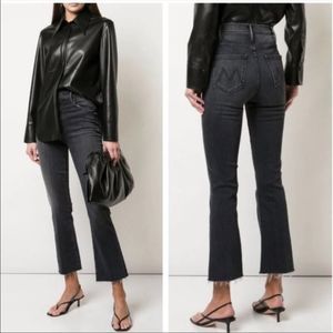 Mother The Hustler Ankle Fray Sharing Secrets Black Denim Jeans 32 New